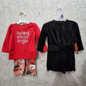Nwt Toddler Girls Holiday Christmas Clothes Bundle